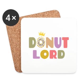 Donut Lord – Design Gourmand et Drôle - Dessous de verre (lot de 4) - blanc - Devant