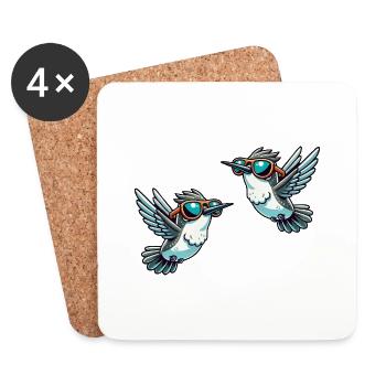 Lunettes de soleil Hummingbird 2 - Dessous de verre (lot de 4) - blanc - Devant