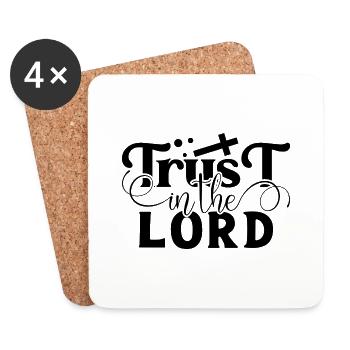 Faites confiance au Seigneur - Dessous de verre (lot de 4) - blanc - Devant