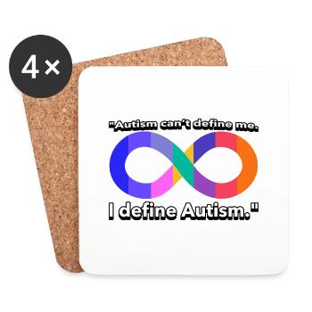 Autism Quote T-Shirt - Coasters (set of 4) - white - Front