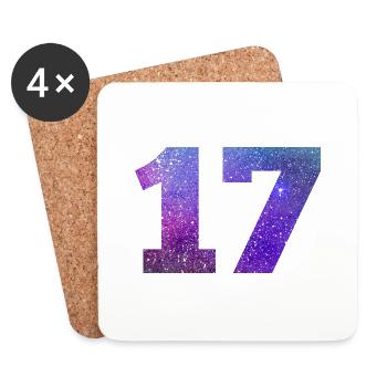 Galaxie Nummer 17 - Untersetzer (4er-Set) - Weiß - Vorne
