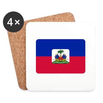Haïti - Dessous de verre (lot de 4) - blanc - Devant