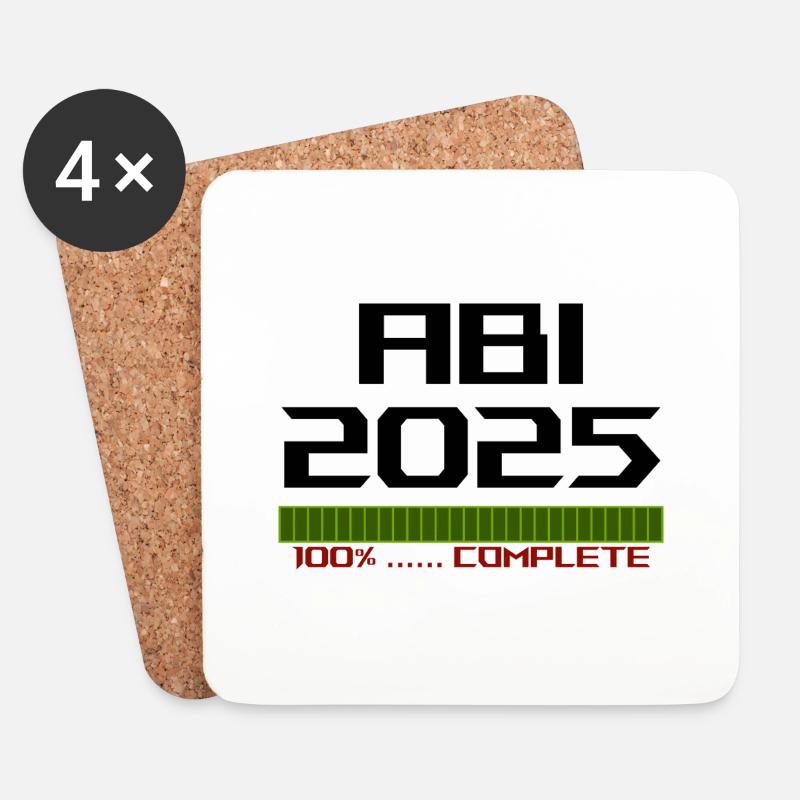 Complete 2025 ABI black - Untersetzer (4er-Set) - Weiß