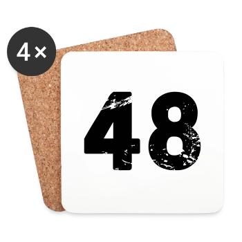 48 - Untersetzer (4er-Set) - Weiß - Vorne