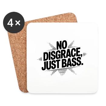 No Disgrace, Just Bass - Coasters (set of 4) - white - Front