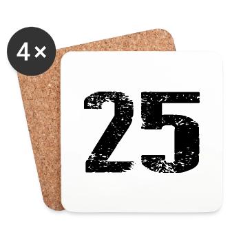 25 Number Jersey - Coasters (set of 4) - white - Front