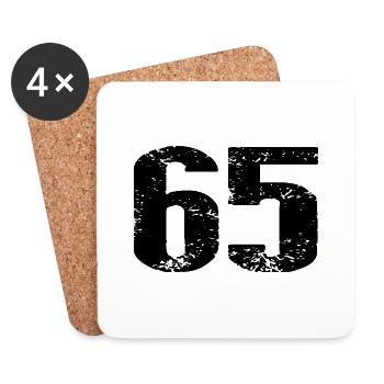 65 Number Jersey - Coasters (set of 4) - white - Front