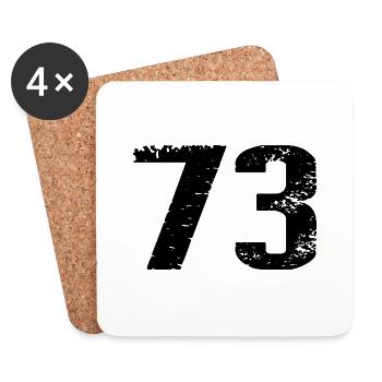 Maillot à 73 numéros - Dessous de verre (lot de 4) - blanc - Devant