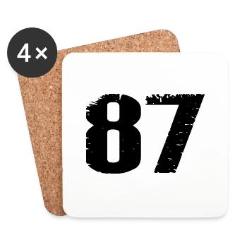 87 Number Leotard - Coasters (set of 4) - white - Front