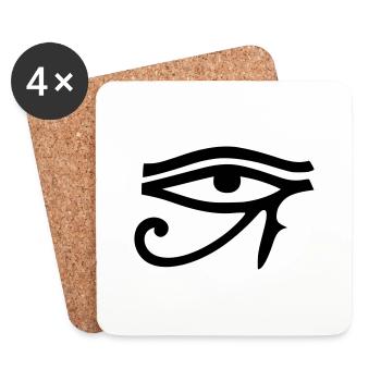 Eye of Horus - Coasters (set of 4) - white - Front