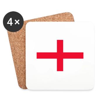 England - Dessous de verre (lot de 4) - blanc - Devant