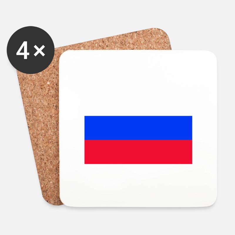 Russland - Untersetzer (4er-Set) - Weiß