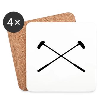 crazy golf clubs - Coasters (set of 4) - white - Front