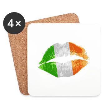 Kiss (Irlande / Irlande) - Dessous de verre (lot de 4) - blanc - Devant