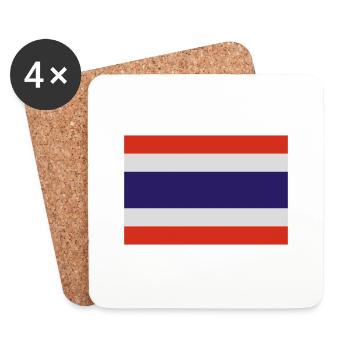 thailand - Dessous de verre (lot de 4) - blanc - Devant