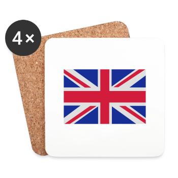 British Flag - Coasters (set of 4) - white - Front
