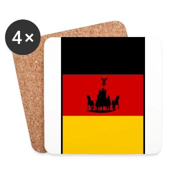 Deutschland Brandenburger Tor - Untersetzer (4er-Set) - Weiß - Vorne