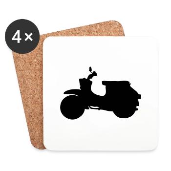 swallow profile - Coasters (set of 4) - white - Front