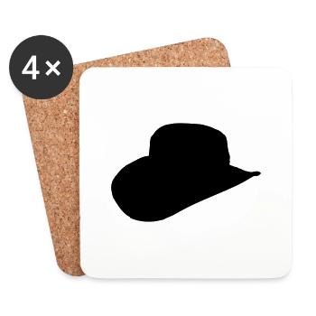 Hat - Coasters (set of 4) - white - Front
