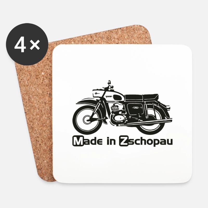MZ ES 150 125 Trophy - Untersetzer (4er-Set) - Weiß