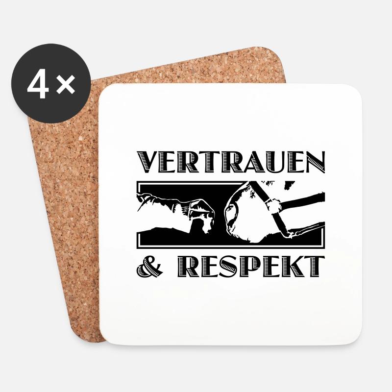 JaC's Vertrauen & Respekt 1 - Untersetzer (4er-Set) - Weiß