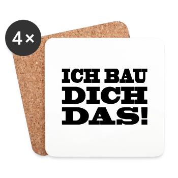 Bauarbeiter - Untersetzer (4er-Set) - Weiß - Vorne