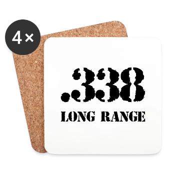 338 guns sniper shooting - Coasters (set of 4) - white - Front