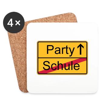 Schools out lets party! - Untersetzer (4er-Set) - Weiß - Vorne