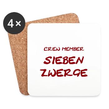 CREW_MEMBER_7Dwarfs - Untersetzer (4er-Set) - Weiß - Vorne