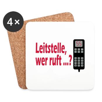Leitstelle wer ruft? - Untersetzer (4er-Set) - Weiß - Vorne