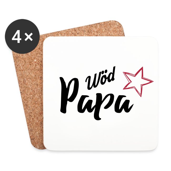 Wöd Papa - Untersetzer (4er-Set)