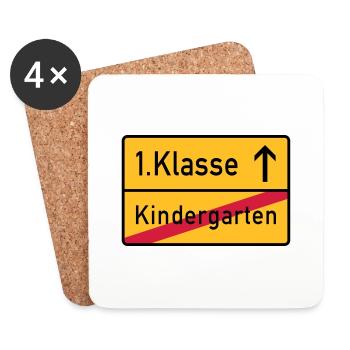 erste klasse - Untersetzer (4er-Set) - Weiß - Vorne