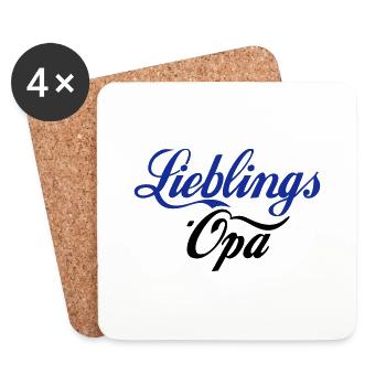 Lieblings Opa - Untersetzer (4er-Set) - Weiß - Vorne