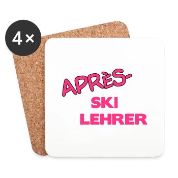 Après Skilehrer - Untersetzer (4er-Set) - Weiß - Vorne