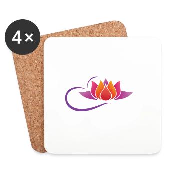Flower lotus reiki - Coasters (set of 4) - white - Front