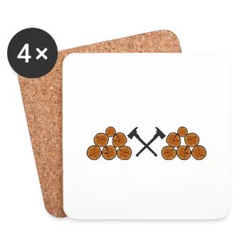Holz ruft - Untersetzer (4er-Set) - Weiß - Vorne