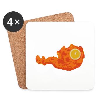 Wiener Schnitzl - Untersetzer (4er-Set) - Weiß - Vorne
