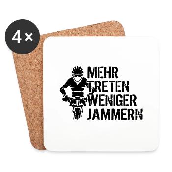 Mehr treten weniger jammern - Untersetzer (4er-Set) - Weiß - Vorne
