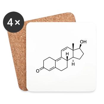 Trenbolone - Untersetzer (4er-Set) - Weiß - Vorne