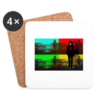 beach pop art - Coasters (set of 4) - white - Front