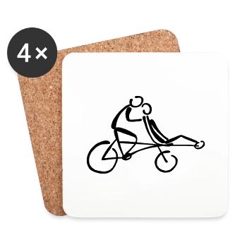 Pinogramm (en) - Coasters (set of 4) - white - Front
