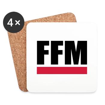 FFM - Frankfurt am Main - Untersetzer (4er-Set) - Weiß - Vorne
