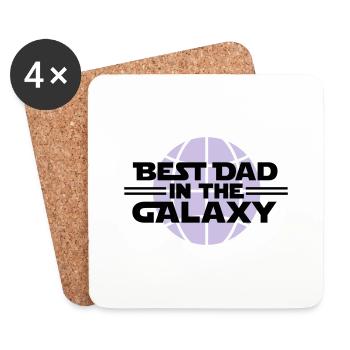 Best dad in he galaxy - Untersetzer (4er-Set) - Weiß - Vorne