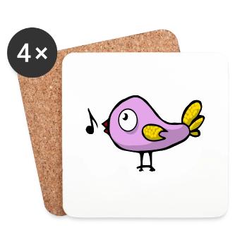 bird bird voegel animal animals7 - Coasters (set of 4) - white - Front