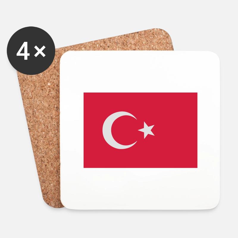 turkey - Coasters (set of 4) - white
