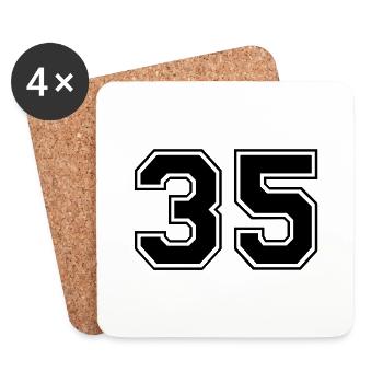 35 - Dessous de verre (lot de 4) - blanc - Devant