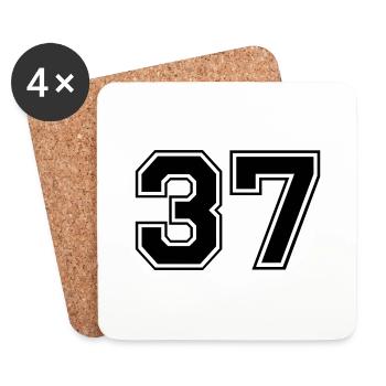 37 - Coasters (set of 4) - white - Front