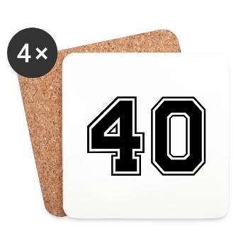 40 - Coasters (set of 4) - white - Front