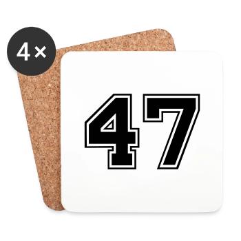 47 - Untersetzer (4er-Set) - Weiß - Vorne