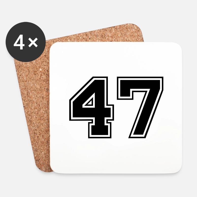 47 - Untersetzer (4er-Set) - Weiß